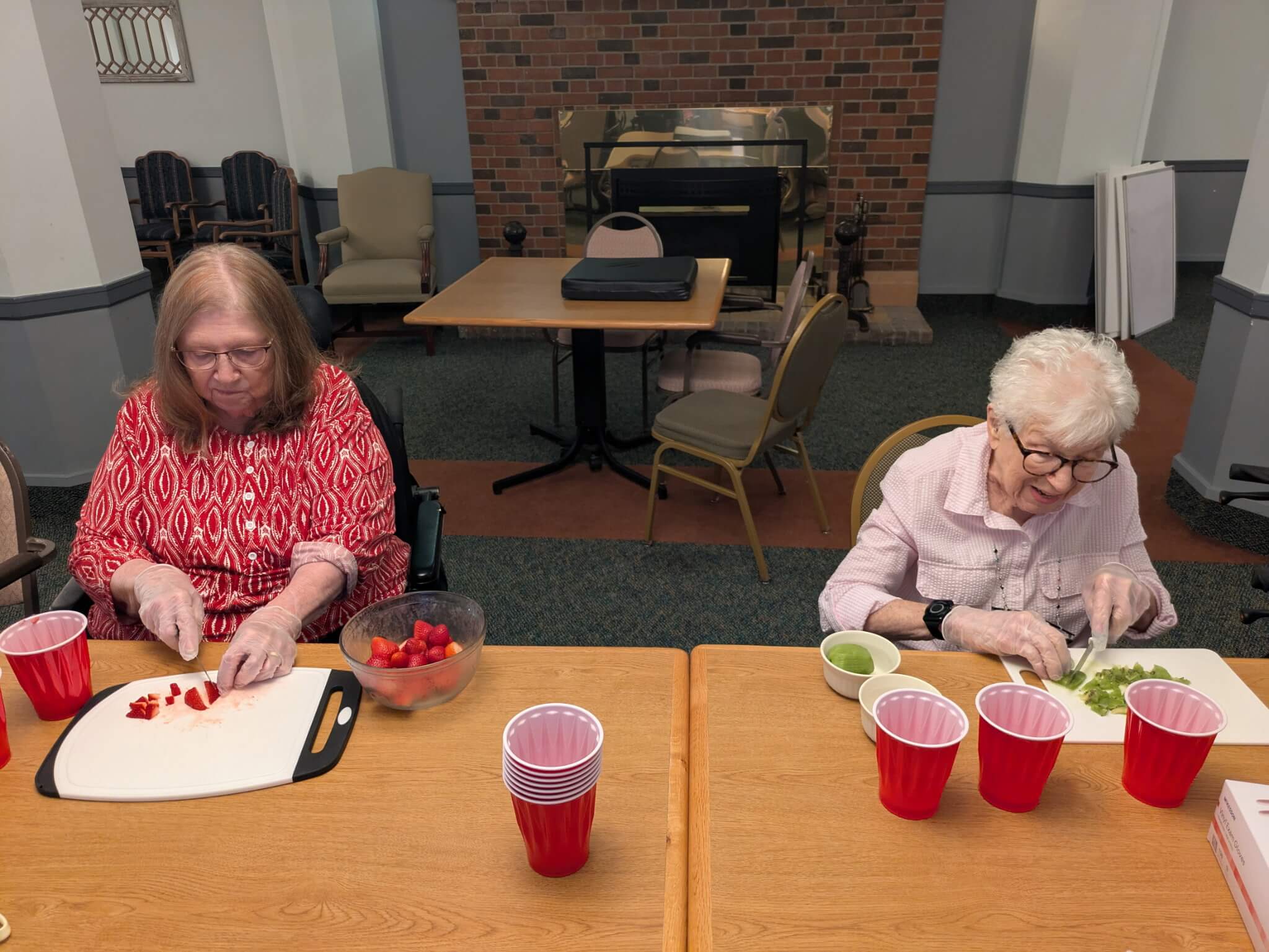 Fruit Pizzas in Assisted Living